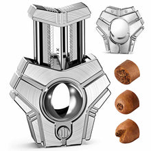 Load image into Gallery viewer, XIFEI 3-in-1 Cigar Cutter, V-Cut Straight Cut and Punch, Stainless Steel Guillotine Cutter with Ergonomic Design, Cuts Up to 60 Ring Gauge Cigars