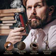 Load image into Gallery viewer, FANKAI Cigar Ashtray Set, Wooden Ash Tray with Accessories Drawer, Refillable Cigar Lighter with Punch, Stainless Steel Guillotine Cutter, Smoking Pipe, 3 Cigar Stands