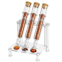 Load image into Gallery viewer, LIHTUN Cigar Flavoring Tube Set, Borosilicate Glass Tubes, Balls and Acrylic Stand, Portable Cigar Humidor Gift Set for Flavor Mellowing, Storage and Display