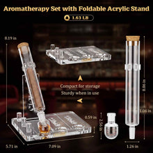Load image into Gallery viewer, VALLUME Cigar Flavoring Tube Set with Foldable Acrylic Stand, 3 Borosilicate Glass Tubes & Aroma Glass Balls, Cigar Infuser for Flavor Aging & Display