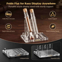 Load image into Gallery viewer, VALLUME Cigar Flavoring Tube Set with Foldable Acrylic Stand, 3 Borosilicate Glass Tubes & Aroma Glass Balls, Cigar Infuser for Flavor Aging & Display
