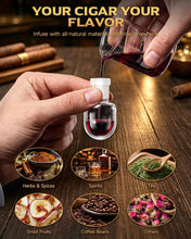 Load image into Gallery viewer, LIHTUN Cigar Flavor Aging Humidor Tube Gift with Display Stand, No Assembly Required, Borosilicate Glass Tube, Ball and Acrylic Stand, Desktop Cigar Humidor for Storage & Display