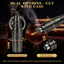 Load image into Gallery viewer, LIHTUN Portable Cigar Punch Cutter, Twist-Out Cigar Punch with 2 Sizes, Precision Cutting for Various Cigars