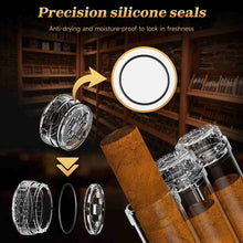 Load image into Gallery viewer, KEJIAR Cigar Tube for 3 Cigars, Travel Cigar Case with Humidity Gel, Airtight Silicone Seal Cigar Humidor