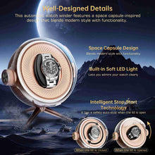 Load image into Gallery viewer, KEJIAR Single Automatic Watch Winder with Watch Link Removal Tool, Rotating Watch Case with Dual Power Supply, 2 Rotation Modes, Flexible Pillows, LED Light, Quiet Motor, Small Watch Spinner