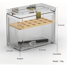 Load image into Gallery viewer, TISFA Acrylic Cigar Humidor with Humidifier and Hygrometer, Desktop Cigar Case Box with Spanish Cedar Cigar Tray That can Hold About 18-50 Cigars