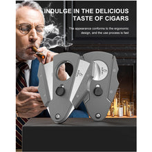 Load image into Gallery viewer, XIFEI Cigar Cutter Guillotine Stainless Steel Double Blade Cigar Clippers, Cuts Up Most Size of Cigars