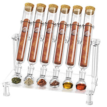 Load image into Gallery viewer, LIHTUN Cigar Flavoring Tube Set, Borosilicate Glass Tubes, Balls and Acrylic Stand, Portable Cigar Humidor Gift Set for Flavor Mellowing, Storage and Display
