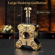 Load image into Gallery viewer, XIFEI Desktop Cigar Cutter, Precision Guillotine Cutter, Stainless Steel Blades, Intricately Dragon Pattern &amp; Integrated Hollowed-Out Design, Cut up to 58 Ring Gauge Cigars, Luxury Cigar Gift for Men
