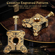 Load image into Gallery viewer, XIFEI Desktop Cigar Cutter, Precision Guillotine Cutter, Stainless Steel Blades, Intricately Dragon Pattern &amp; Integrated Hollowed-Out Design, Cut up to 58 Ring Gauge Cigars, Luxury Cigar Gift for Men
