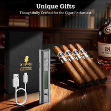 Load image into Gallery viewer, XIFEI Digital Cigar Humidity Tester, Portable Cigar Humidity Meter with LCD Display, Built-in Stand &amp; Stopwatch, Accurate Moisture Tester for Cigars
