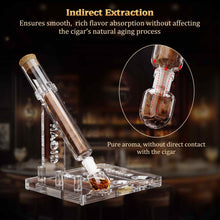 Load image into Gallery viewer, VALLUME Cigar Flavoring Tube Set with Foldable Acrylic Stand, 3 Borosilicate Glass Tubes &amp; Aroma Glass Balls, Cigar Infuser for Flavor Aging &amp; Display
