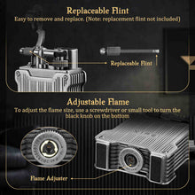Load image into Gallery viewer, XIFEI Classic Flint-Wheel Cigar Lighter, Adjustable Dual Jet Flame, Windproof &amp; Refillable Butane Lighter with Fuel Window, Unique Cigar Gift for Men Women

