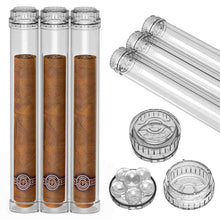 Load image into Gallery viewer, KEJIAR Cigar Tube for 3 Cigars, Travel Cigar Case with Humidity Gel, Airtight Silicone Seal Cigar Humidor
