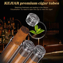 Load image into Gallery viewer, KEJIAR Cigar Tube for 3 Cigars, Travel Cigar Case with Humidity Gel, Airtight Silicone Seal Cigar Humidor
