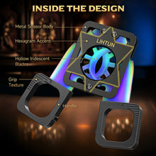 Load image into Gallery viewer, LIHTUN Scissors Cigar Cutter, Guillotine Cutter with Stainless Steel Iridescent Hollow Blades, Professional Cigar Accessories Gift
