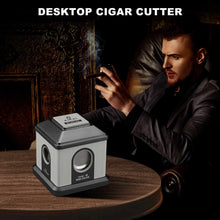 Load image into Gallery viewer, XIFEI 4-in-1 Table Cigar Cutter, Sharp Stainless Steel Blade Straight Cut V-Cut Cigar Cutters for 32-68 Ring Gauge Cigars
