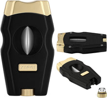 Load image into Gallery viewer, XIFEI Cigar Cutter, Stainless Steel V-Cut Cigar Cutter Built-in Cigar Puncher
