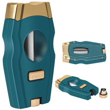 Load image into Gallery viewer, XIFEI Cigar Cutter, Stainless Steel V-Cut Cigar Cutter Built-in Cigar Puncher
