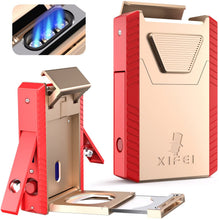 Load image into Gallery viewer, XIFEI Cigar Lighter Triple-Jet Flame, with Integrated Cigar Puncher and Double-Blade Cigar Cutter
