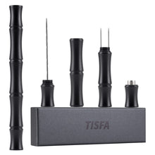 Load image into Gallery viewer, TISFA Cigar Draw Enhancer Tool, 3-in-1 Cigar Punch Set with Draw Enhancer Cutter and Twin Nubber, Ultra Sharp Stainless Steel Punch Cigar Cutters
