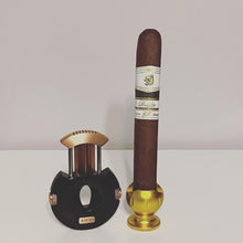 Load image into Gallery viewer, TISFA Cigar Stand with Cigar Punch, Portable and Compact Cigar Holder, 2 in 1 Cigar Rest for Travel Outdoor Indoor
