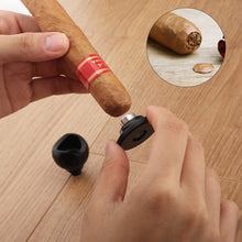 Load image into Gallery viewer, TISFA Cigar Stand with Cigar Punch, Portable and Compact Cigar Holder, 2 in 1 Cigar Rest for Travel Outdoor Indoor
