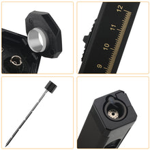 Load image into Gallery viewer, XIFEI Cigar Lighter, Cigar Punch, Cigar Draw Enhancer, Cigar Length Measuring Tools, All-in-one Refillable Butane Lighter, Windproof and Portable Pen Torch Lighter (Black)
