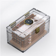 Load image into Gallery viewer, TISFA Acrylic Cigar Humidor with Humidifier and Hygrometer, Desktop Cigar Case Box That can Hold About 15-20 Cigars
