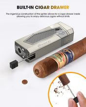 Load image into Gallery viewer, FANKAI Quad-Jet Cigar Lighter Punch Stand Draw Enhancer 4IN1
