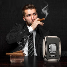 Load image into Gallery viewer, XIFEI Cigar Cutter Guillotine Stainless Steel with Spring-Loaded Release, Cutting Up to 60 Ring Gauge Cigars
